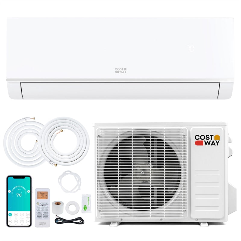 Blast Pro 9000 BTU Wifi Enabled Mini Split Air Conditioner & Heater, Inverter Ductless AC & Heat Pump System with Installation Kit