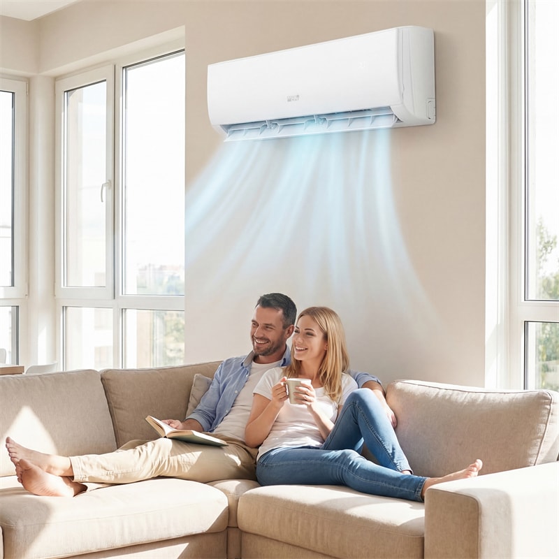 EcoGuard 24000 BTU WiFi Mini Split Air Conditioner & Heater, 21 SEER2 208-230V Inverter Ductless AC & Heat Pump w/ Installation Kit, Cools 1500 Sq. Ft
