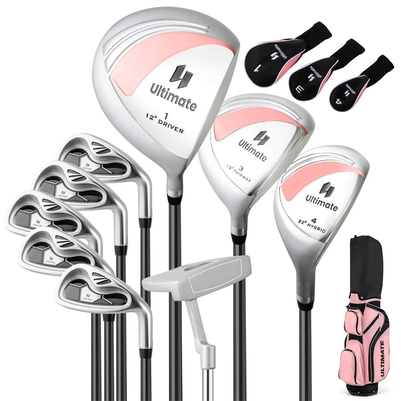 Women's Complete Golf Club Set, 14 Piece Right Hand Golf Club Package Set with 460cc Driver, Fairway Wood, Hybrid, Irons, Putter & Stand Bag