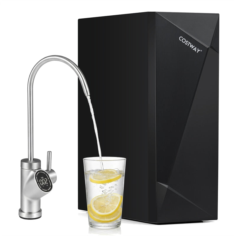 AW-RB20 Alkaline PH+ Reverse Osmosis Water Filter, 8-Stage 800 GPD Tankless Under Sink RO System, Smart LED Faucet, 2:1 Pure to Drain Ratio