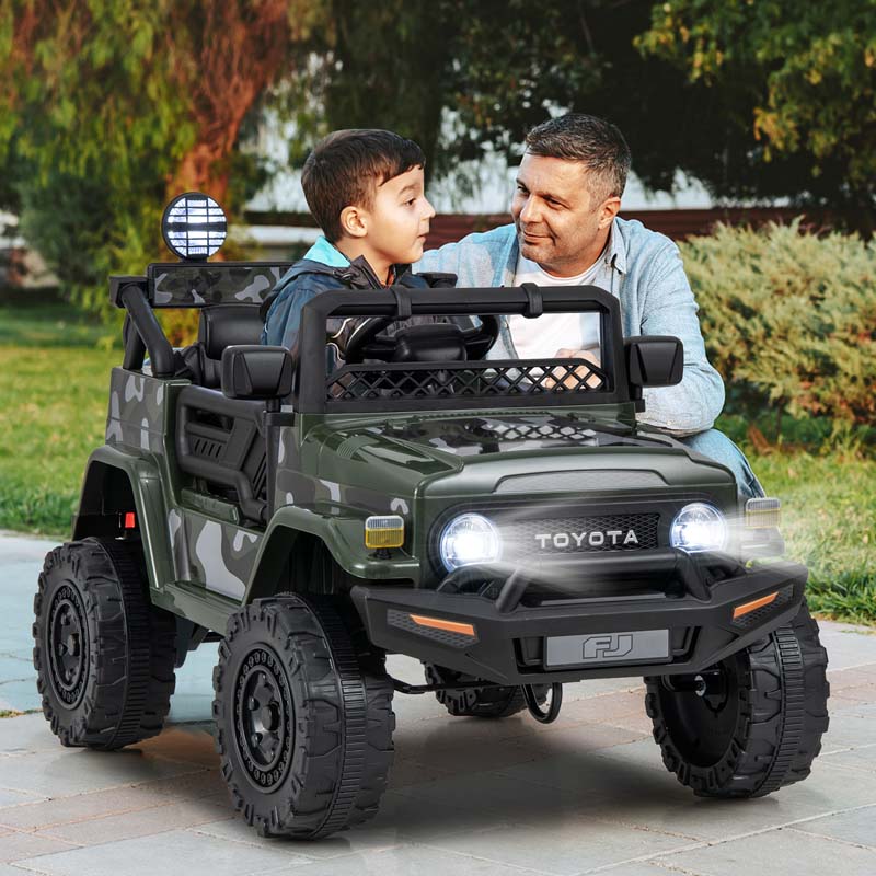 Licensed Toyota FJ Cruiser Kids Ride on Truck, 12V 7Ah Battery Powered Electric Toy Car w/Remote Control, Shock Suspension