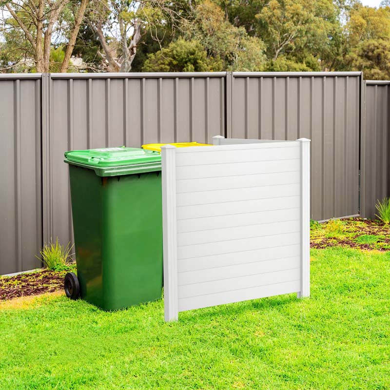 Outdoor Privacy Screen 2/4 Panels, 48"W x 48"H No-Dig Decorative Air Conditioner Fence & Trash Can Enclosure with 3 Metal Stakes