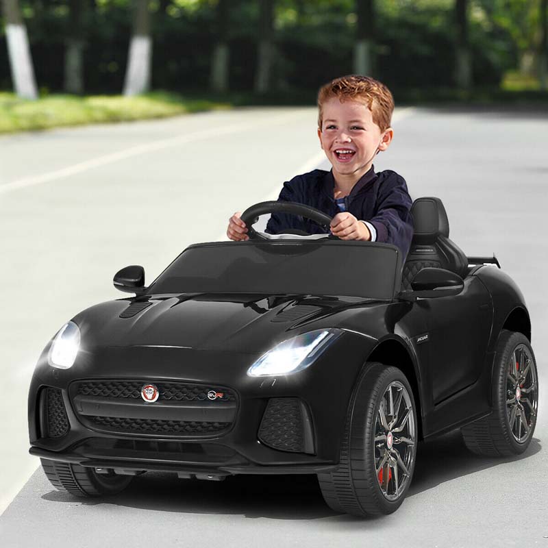 12V Kids Ride On Car, Licensed Jaguar F-Type SVR Battery Powered Electric Vehicle with Remote Control