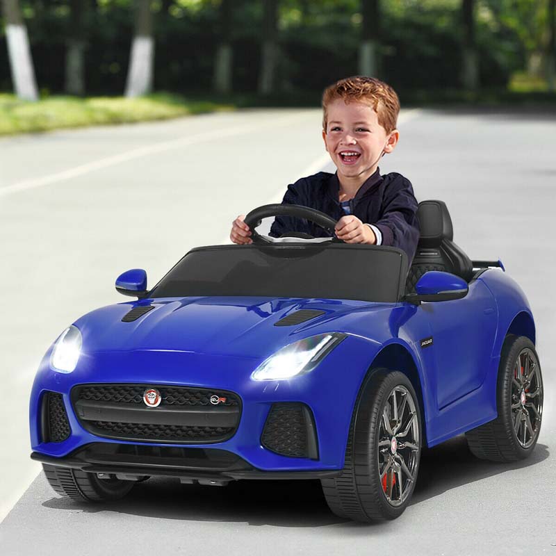 12V Kids Ride On Car, Licensed Jaguar F-Type SVR Battery Powered Electric Vehicle with Remote Control