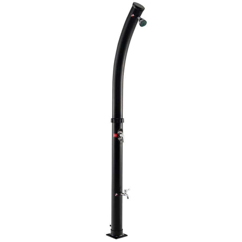 7.2 FT 5.3 Gallon Outdoor Solar-Heated Shower with 360° Rotating Shower Head & Foot Shower for Poolside Beach