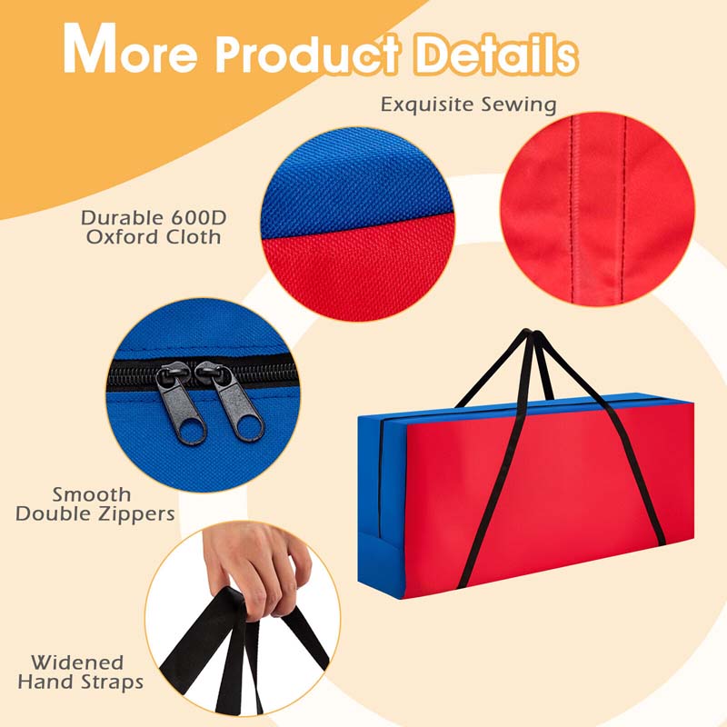 Giant 4-In-A-Row Jumbo 4-to-Score Giant Game Set with 42 Jumbo Rings & Quick-Release Slider