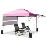 10 x 17.6 FT Instant Pop-up Canopy Tent with Adjustable Dual Awnings & Portable Wheeled Bag, UPF 50+ Outdoor Gazebo Shelter for Market, Picnic