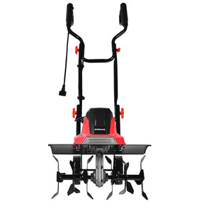 Electric Tiller Corded Power Cultivator with Foldable Handle, 9" Tilling Depth & 4/6 Tines, Garden Rototiller Tool for Lawn Soil Digging