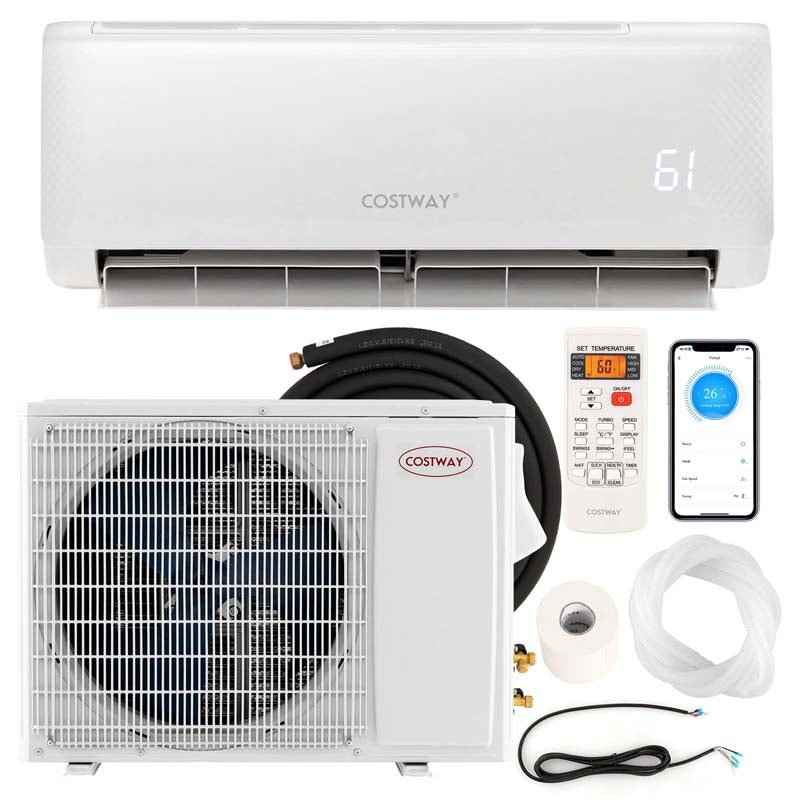 24000 BTU 21 SEER2 WiFi Mini Split AC & Heat Pump, Energy Star Inverter Ductless Air Conditioner, Works with Alexa Google Home, Cools up to 1500 Sq Ft