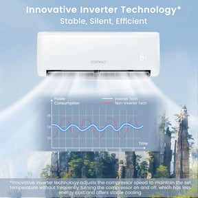 24000 BTU 21 SEER2 WiFi Mini Split AC & Heat Pump, Energy Star Inverter Ductless Air Conditioner, Works with Alexa Google Home, Cools up to 1500 Sq Ft