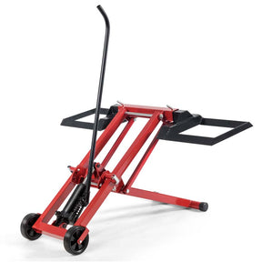 500 LBS Hydraulic Lawn Mower Lift Jack with Non-Slip Wheels, Adjustable Heavy Duty Zero Turn Riding Mower Lift Hoist for Garden Tractor Maintenance