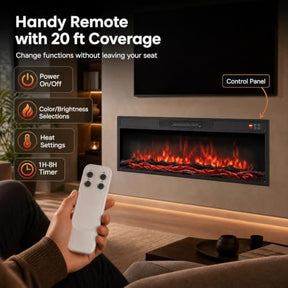 36/40 Inch Recessed Electric Fireplace Heater