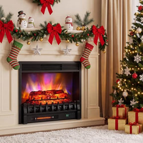 Infrared Quartz Electric Fireplace Heater, Alexa and Google Assistant Compatible, 5 Flame Modes, 8H Timer, 1500W