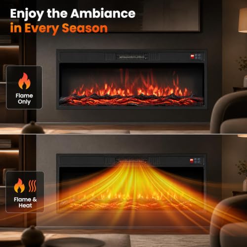 36/40 Inch Recessed Electric Fireplace Heater
