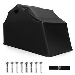 Outdoor Motorcycle Shelter, Heavy Duty Motorbike Shed Waterproof Storage Garage Tent with 600D Oxford Cover & 2 Roll-up Windows, 136" x 54" x 75"
