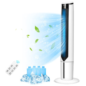 41" Portable Evaporative Air Cooler, 3-in-1 Quiet Oscillating Tower Fan w/ Remote, 3 Modes & 9H Timer, Bladeless Swamp Cooler for Home Office, Bedroom