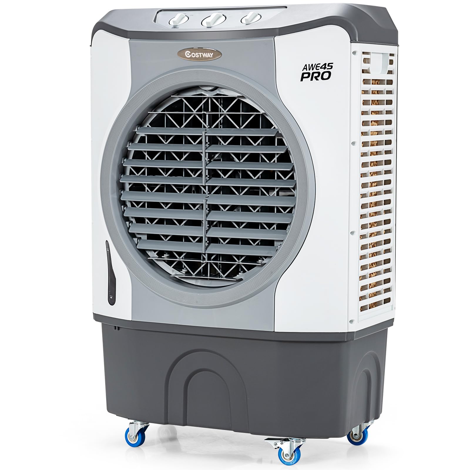 3450 CFM Portable Industrial Evaporative Cooler 4-in-1 Air Cooling Fan Humidifier Purifer with 45L Water Tank