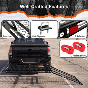 500 LBS Heavy-Duty Folding Hitch Mount Wheelchair Carrier