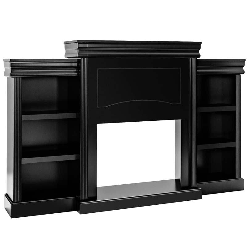 70" Electric Fireplace TV Stand with 28.5" 1500W Insert, Adjustable 3-Color Flame & Remote, Wood Media Console with Storage for Living Room