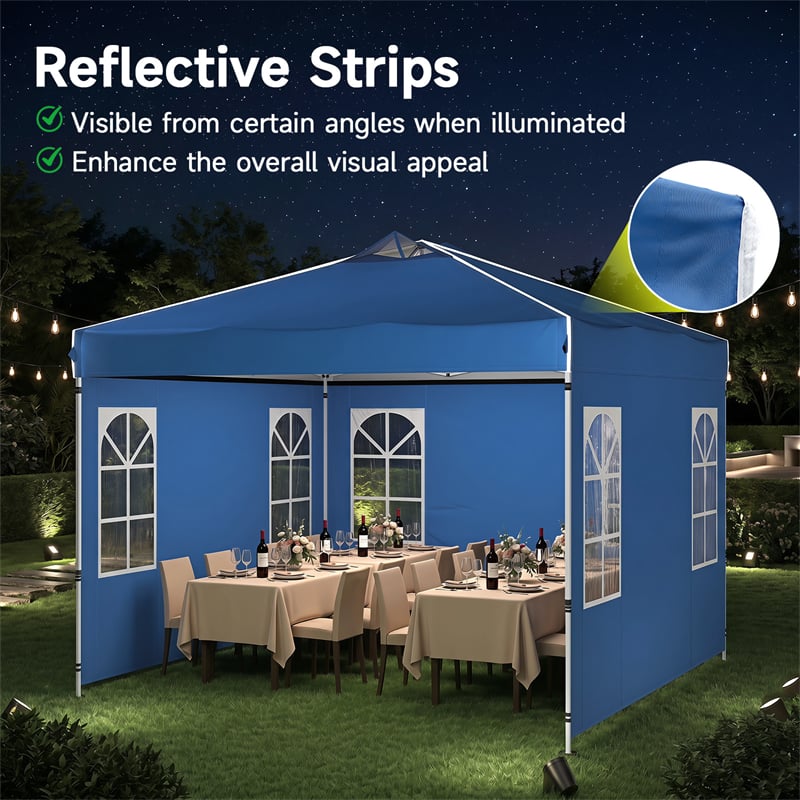 Pop Up Canopy Tent, Waterproof Outdoor Party Event Tent with Sidewalls, Center Lock & Sandbags Carry Bag, Portable Commercial Gazebo