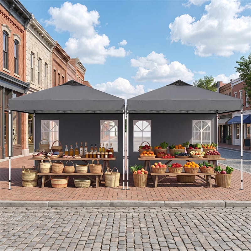 Pop Up Canopy Tent, Waterproof Outdoor Party Event Tent with Sidewalls, Center Lock & Sandbags Carry Bag, Portable Commercial Gazebo