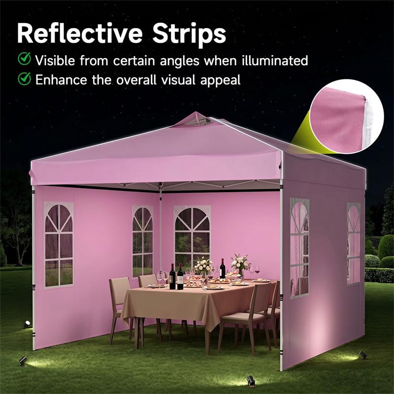 Pop Up Canopy Tent, Waterproof Outdoor Party Event Tent with Sidewalls, Center Lock & Sandbags Carry Bag, Portable Commercial Gazebo