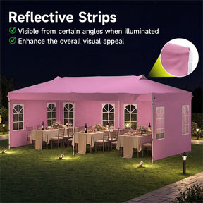 Pop Up Canopy Tent, Waterproof Outdoor Party Event Tent with Sidewalls, Center Lock & Sandbags Carry Bag, Portable Commercial Gazebo