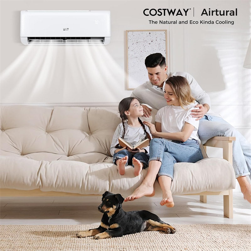 12000 BTU 21 SEER2 Mini Split Air Conditioner & Heater Ductless Inverter System, 208-230V Wall-Mounted AC Unit with Heat Pump