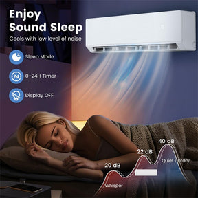 Energy Star Certified 12000 BTU 24 SEER2 Mini Split Air Conditioner with Heat Pump, WiFi Enabled Ductless Inverter AC Unit Cools 750 Sq.Ft