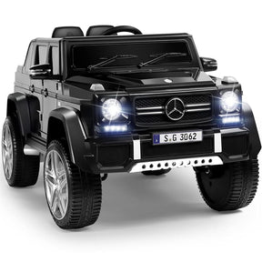 12V Mercedes-Benz G650S Licensed Kids Ride-On Car, Electric Riding Toy Truck with Remote Control, Storage Trunk, LED Lights & Spring Suspension