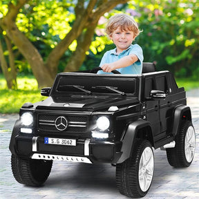 12V Mercedes-Benz G650S Licensed Kids Ride-On Car, Electric Riding Toy Truck with Remote Control, Storage Trunk, LED Lights & Spring Suspension