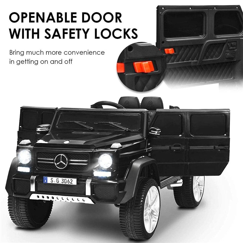 12V Mercedes-Benz G650S Licensed Kids Ride-On Car, Electric Riding Toy Truck with Remote Control, Storage Trunk, LED Lights & Spring Suspension