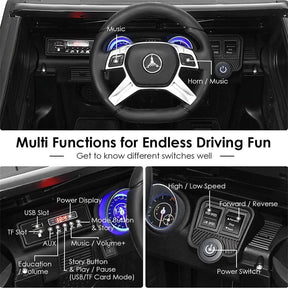 12V Mercedes-Benz G650S Licensed Kids Ride-On Car, Electric Riding Toy Truck with Remote Control, Storage Trunk, LED Lights & Spring Suspension