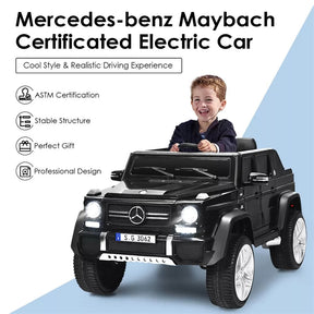 12V Mercedes-Benz G650S Licensed Kids Ride-On Car, Electric Riding Toy Truck with Remote Control, Storage Trunk, LED Lights & Spring Suspension
