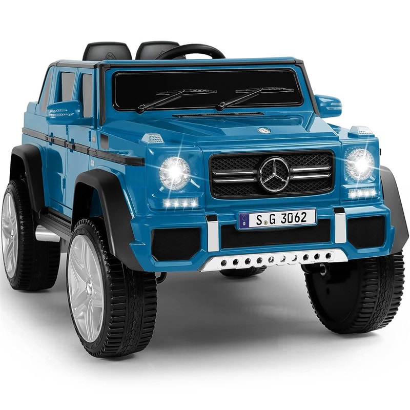 12V Mercedes-Benz G650S Licensed Kids Ride-On Car, Electric Riding Toy Truck with Remote Control, Storage Trunk, LED Lights & Spring Suspension