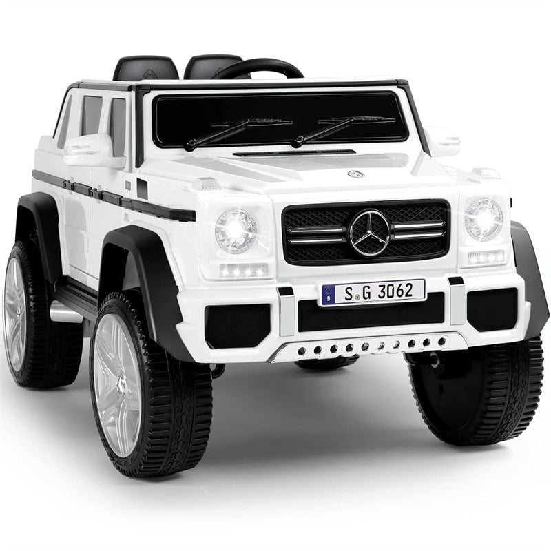 12V Mercedes-Benz G650S Licensed Kids Ride-On Car, Electric Riding Toy Truck with Remote Control, Storage Trunk, LED Lights & Spring Suspension