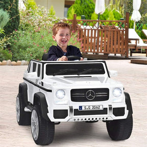 12V Mercedes-Benz G650S Licensed Kids Ride-On Car, Electric Riding Toy Truck with Remote Control, Storage Trunk, LED Lights & Spring Suspension
