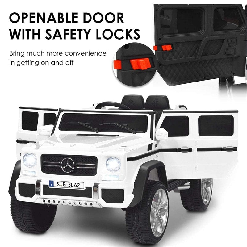 12V Mercedes-Benz G650S Licensed Kids Ride-On Car, Electric Riding Toy Truck with Remote Control, Storage Trunk, LED Lights & Spring Suspension