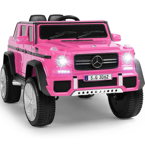 12V Mercedes-Benz G650S Licensed Kids Ride-On Car, Electric Riding Toy Truck with Remote Control, Storage Trunk, LED Lights & Spring Suspension