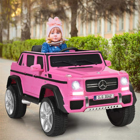 12V Mercedes-Benz G650S Licensed Kids Ride-On Car, Electric Riding Toy Truck with Remote Control, Storage Trunk, LED Lights & Spring Suspension
