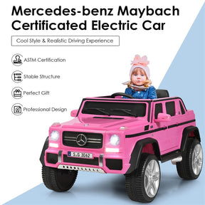 12V Mercedes-Benz G650S Licensed Kids Ride-On Car, Electric Riding Toy Truck with Remote Control, Storage Trunk, LED Lights & Spring Suspension