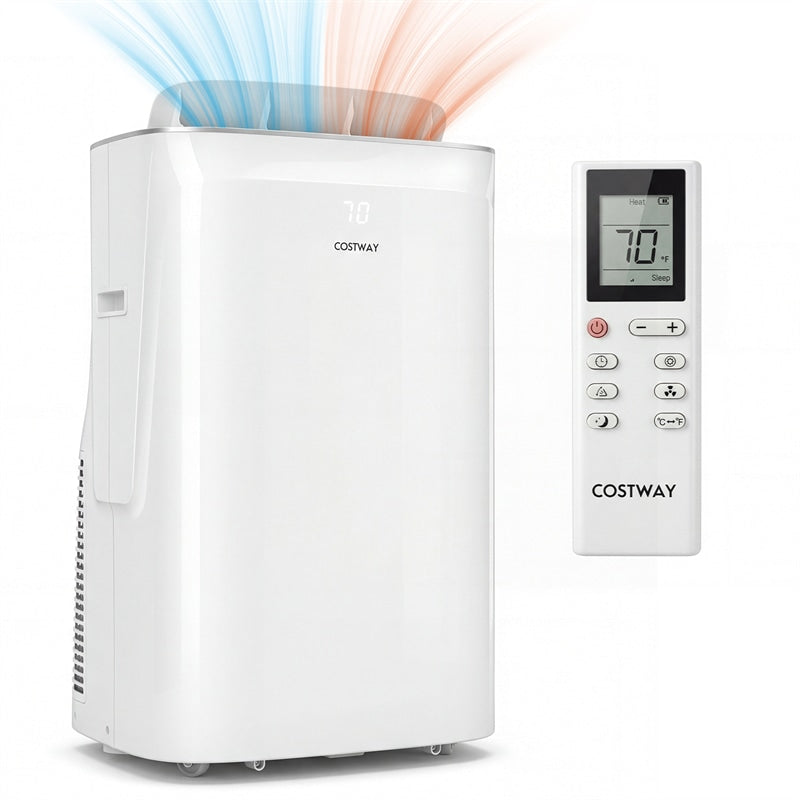 15000 BTU Inverter Portable Air Conditioner, 4-in-1 Smart WiFi AC Unit with Heat, Dehumidifier, Fan, Auto Swing & Window Kit, Cools Up to 750 Sq.Ft