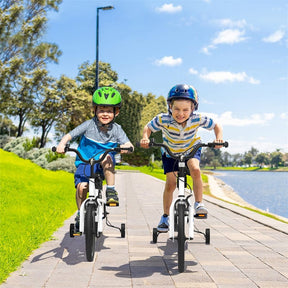 12-20 Inch Kids Bike with Removable Training Wheels, Basket & Bell for 3-8 Years Old Boys Girls, Adjustable Children Bicycle