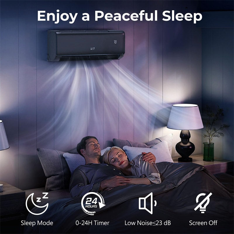 18000 BTU 21 SEER2 Mini Split Air Conditioner & Heater, Energy Star 208-230V Inverter Ductless AC Unit with Heat Pump for Rooms up to 1250 Sq.Ft