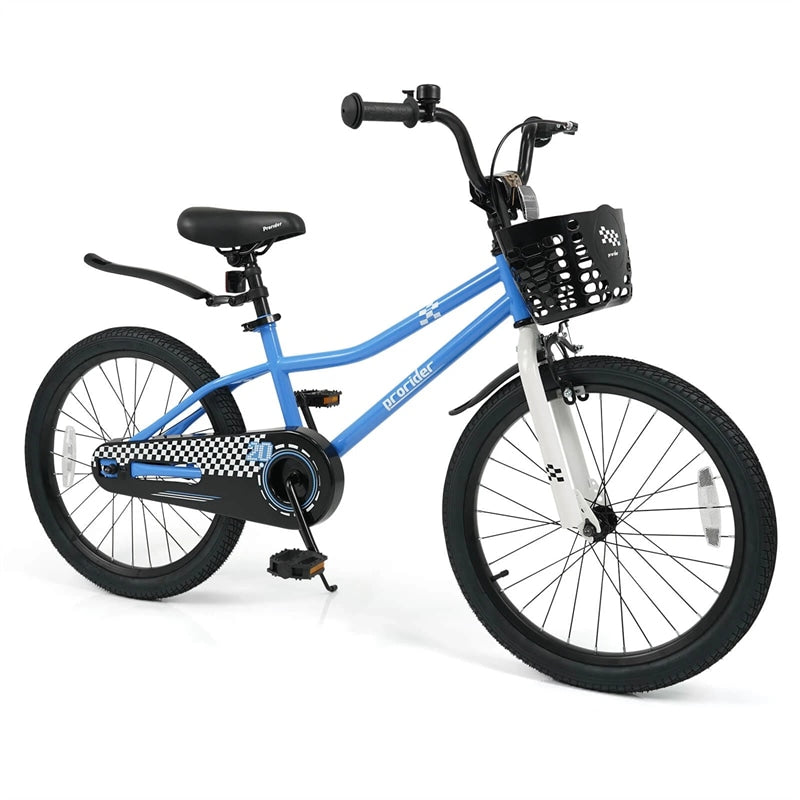 12-20 Inch Kids Bike with Removable Training Wheels, Basket & Bell for 3-8 Years Old Boys Girls, Adjustable Children Bicycle