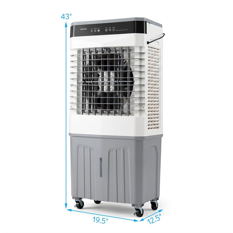 2100 CFM Swamp Cooler, 3-in-1 Evaporative Air Cooler with Remote, 12H Timer & 4 Ice Packs, Portable Cooling Fan for Indoor Outdoor