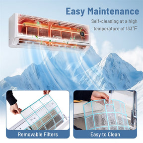 24000 BTU 18.1 SEER2 208/230V Mini Split AC & Heater, WiFi Alexa Enabled Energy Efficient Inverter Ductless Heat Pump System, Cools Up to 1200 Sq. Ft