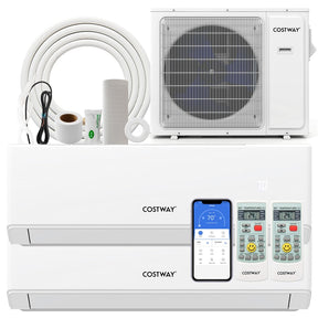 24000 BTU 23 SEER2 Tri Zone Mini Split Air Conditioner & Heater, WiFi Enabled Inverter Ductless AC System with Heat Pump & Energy Star