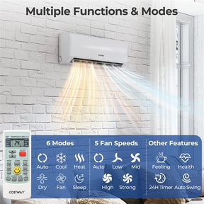 24000 BTU 23 SEER2 Tri Zone Mini Split Air Conditioner & Heater, WiFi Enabled Inverter Ductless AC System with Heat Pump & Energy Star
