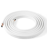 25/50 FT Mini Split Line Set, 3-Layer Thickened Insulation Copper Pipes Tubing Extension for Air Conditioner & Heat Pump Systems